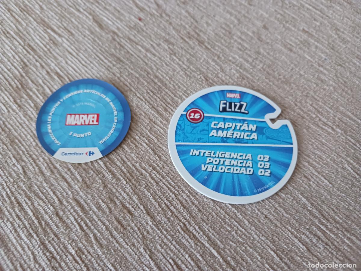 Coleccionismo Cromos antiguos: tazo y pegatina de marvel