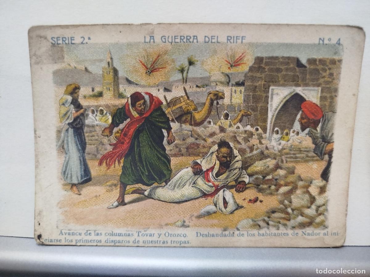 Coleccionismo Cromos antiguos: Cromo Chocolate Angelical, La Guerra del Riff, serie 2, n&uacute;m. 4