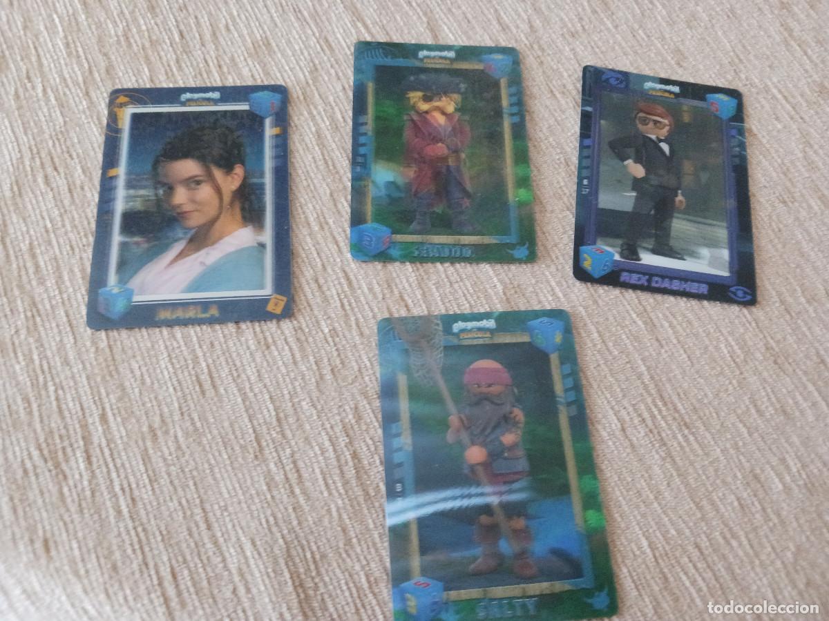 Coleccionismo Cromos antiguos: cuatro cromos, CARTA PLAYMOBIL LA PELICULA
