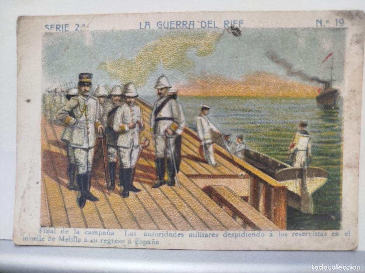 Coleccionismo Cromos antiguos: Cromo Chocolate Angelical, La Guerra del Riff, serie 2, n&uacute;m. 19