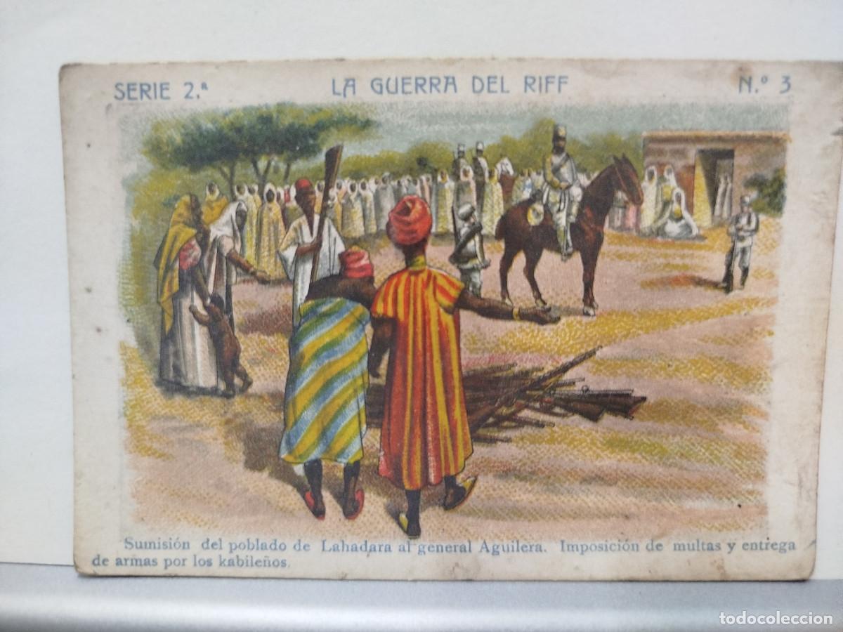 Coleccionismo Cromos antiguos: Cromo Chocolate Angelical, La Guerra del Riff, serie 2, n&uacute;m. 3
