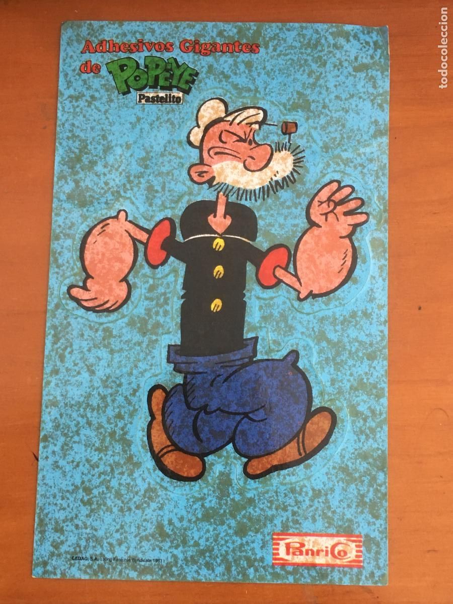 Sammeln alte Sammelbilder: panrico los adhesivos gigantes de popeye cromo pegatina nunca pegado