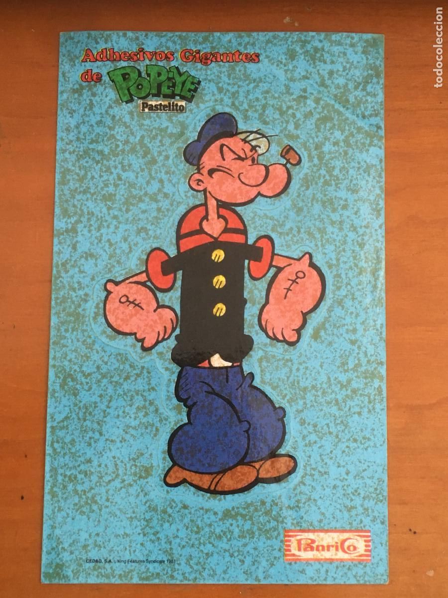 Sammeln alte Sammelbilder: panrico los adhesivos gigantes de popeye cromo pegatina nunca pegado