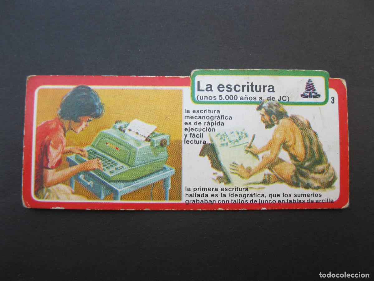 Coleccionismo Cromos antiguos: LOS INVENTOS - CROMO - TARJETA N&ordm; 3 - LA ESCRITURA - BIMBO.