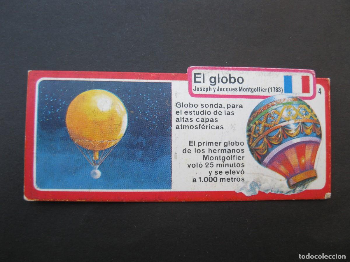 Coleccionismo Cromos antiguos: LOS INVENTOS - CROMO - TARJETA N&ordm; 4 - EL GLOBO - BIMBO.