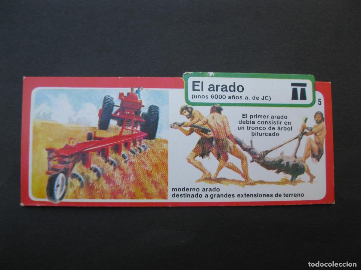 Coleccionismo Cromos antiguos: LOS INVENTOS - CROMO - TARJETA N&ordm; 5 - EL ARADO - BIMBO.