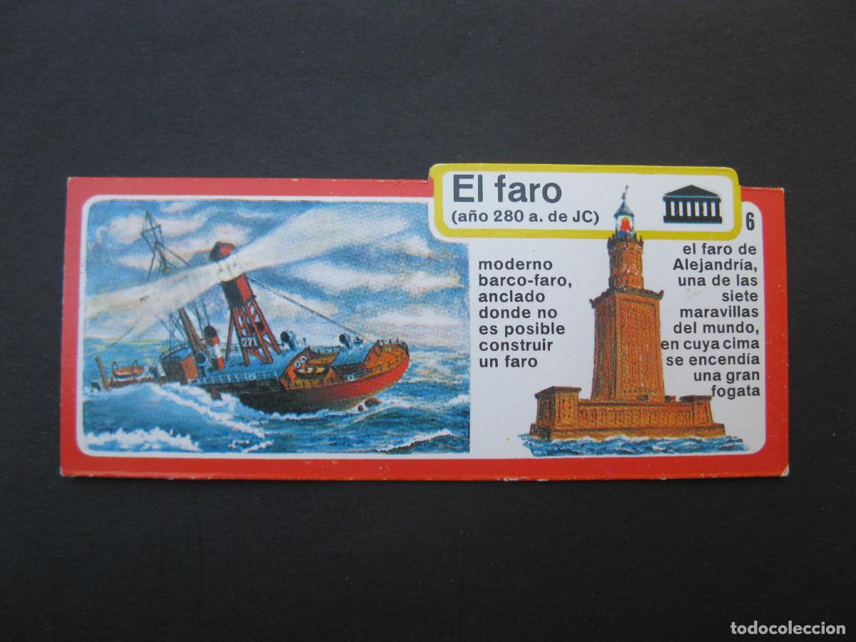 Coleccionismo Cromos antiguos: LOS INVENTOS - CROMO - TARJETA N&ordm; 6 - EL FARO - BIMBO.