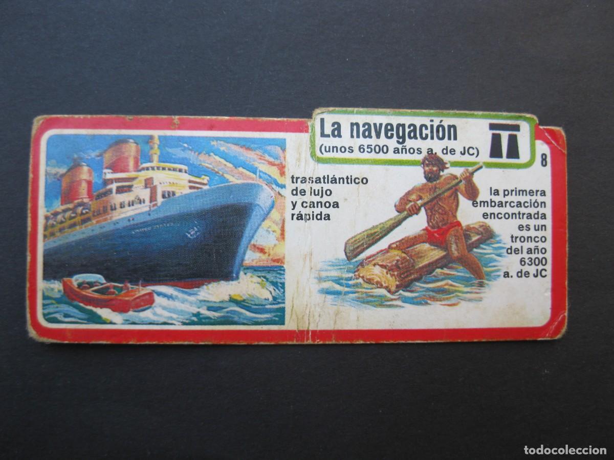 Coleccionismo Cromos antiguos: LOS INVENTOS - CROMO - TARJETA N&ordm; 8 - LA NAVEGACI&Oacute;N - BIMBO.