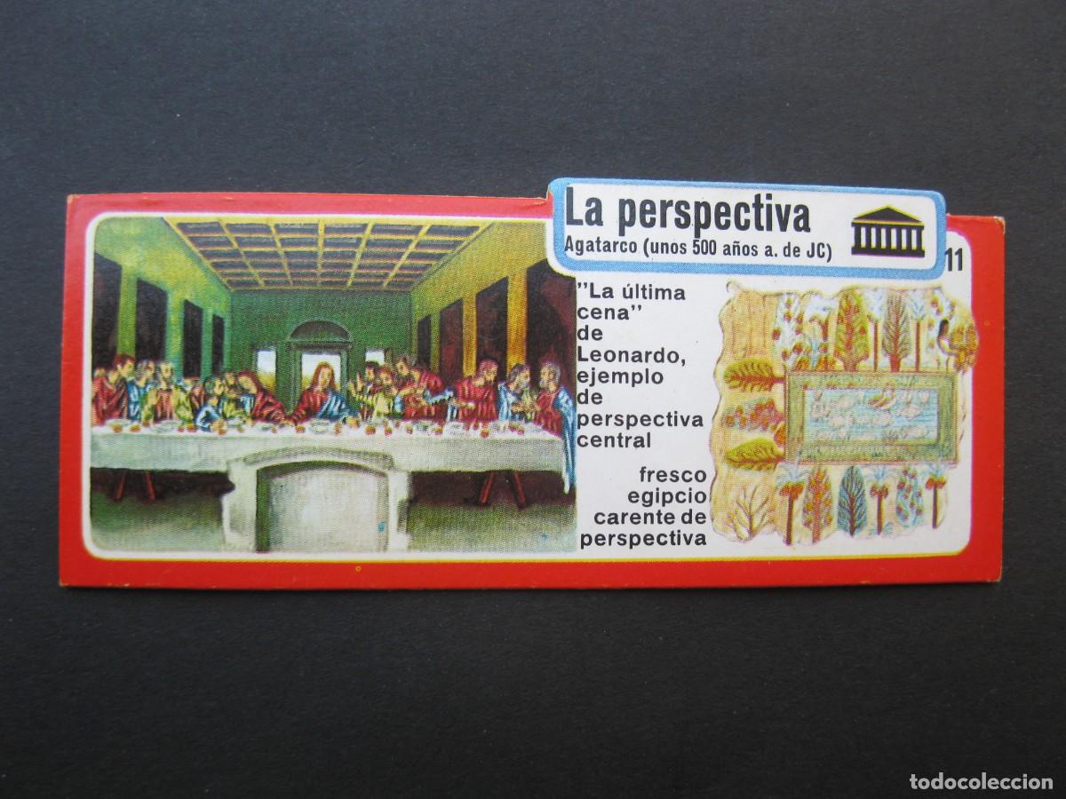 Coleccionismo Cromos antiguos: LOS INVENTOS - CROMO - TARJETA N&ordm; 11 - LA PERSPECTIVA - BIMBO.