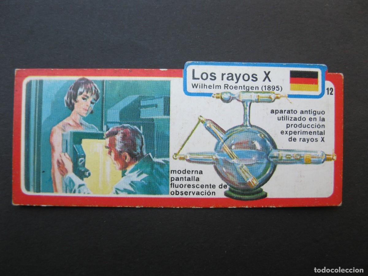 Coleccionismo Cromos antiguos: LOS INVENTOS - CROMO - TARJETA N&ordm; 12 - LOS RAYOS X - BIMBO.