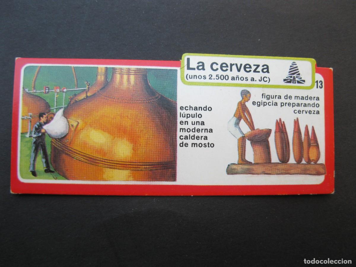 Coleccionismo Cromos antiguos: LOS INVENTOS - CROMO - TARJETA N&ordm; 13 - LA CERVEZA - BIMBO.