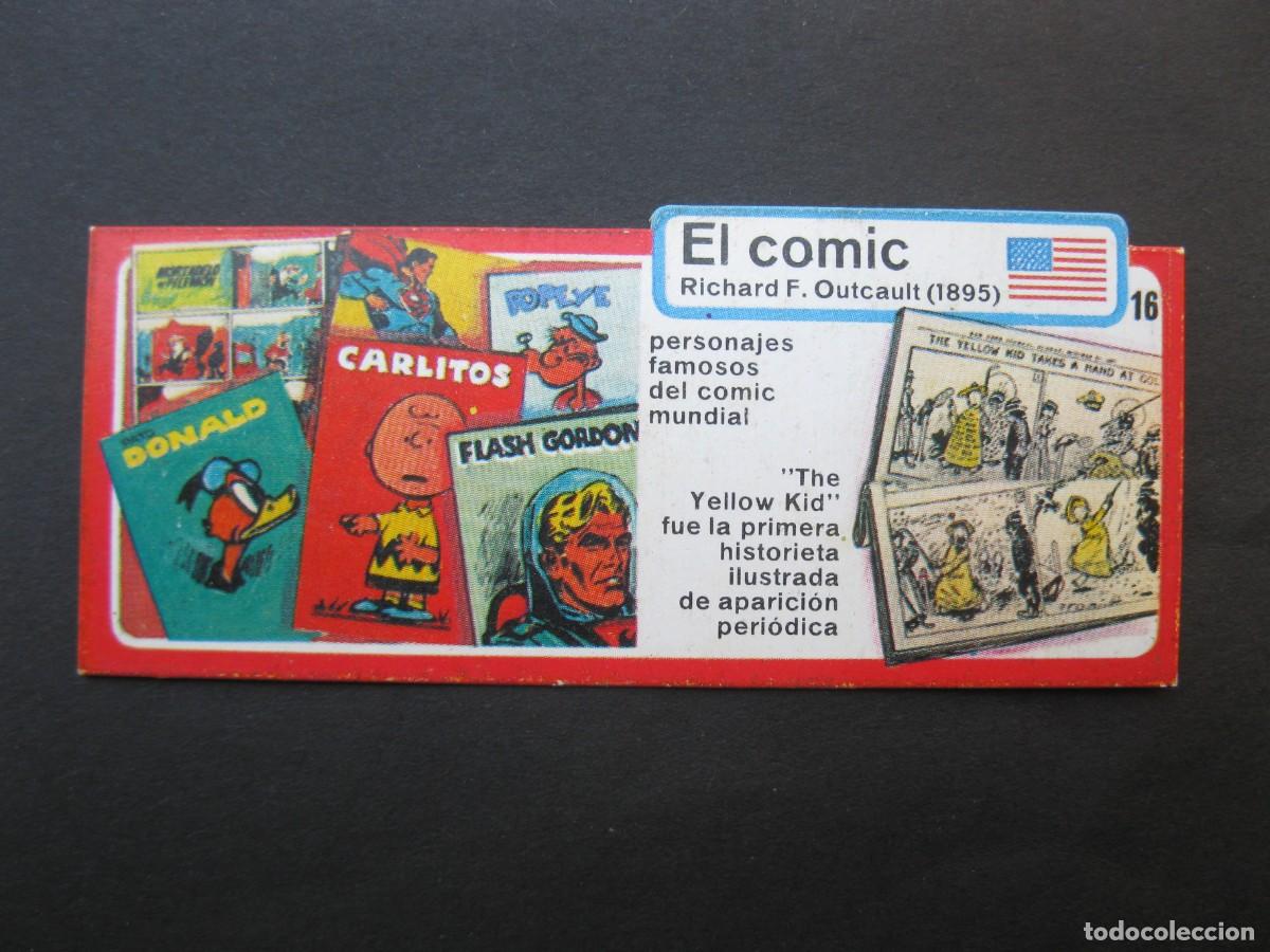 Coleccionismo Cromos antiguos: LOS INVENTOS - CROMO - TARJETA N&ordm; 16 - EL COMIC - BIMBO.
