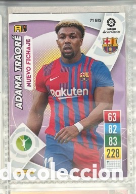 Coleccionismo Cromos antiguos: ADAMA TRAORE Carta Panini Adrenalyn XL LaLiga 2021 2022 FC BARCELONA