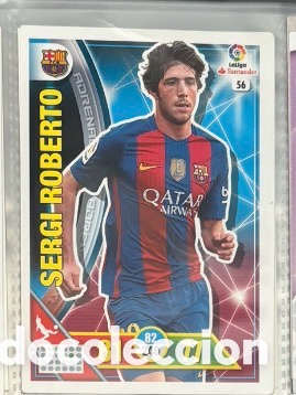 Coleccionismo Cromos antiguos: SERGI ROBERTO FC BARCELONA Panini Adrenalyn XL La Liga 2016 2017