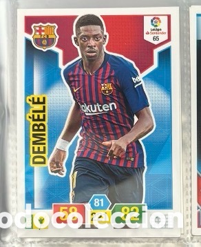 Coleccionismo Cromos antiguos: DEMBELE FC BARCELONA Panini Adrenalyn XL Liga 2028-2019