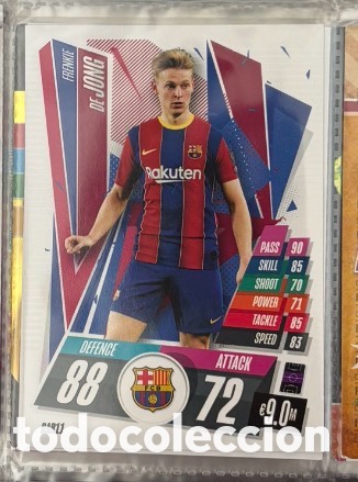 Coleccionismo Cromos antiguos: FRENKIE DE JONG FC BARCELONA Topps Match Attax Champions League 2020-21