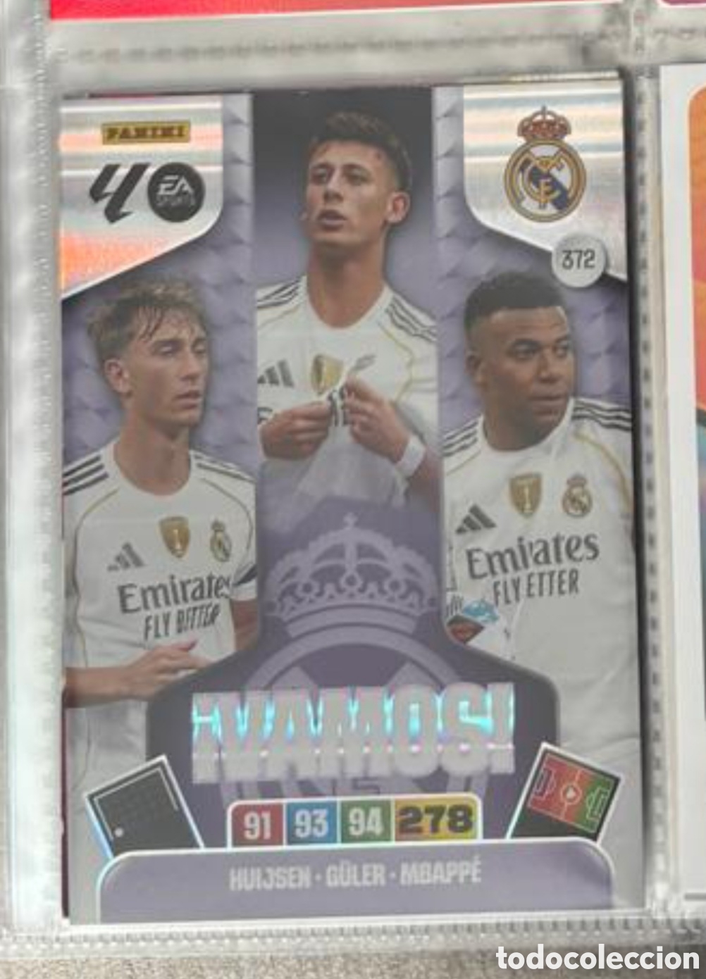 Coleccionismo Cromos antiguos: VAMOS REAL MADRID ADRENALYN XL 2025 MBAPPE GULER HUIJSEN