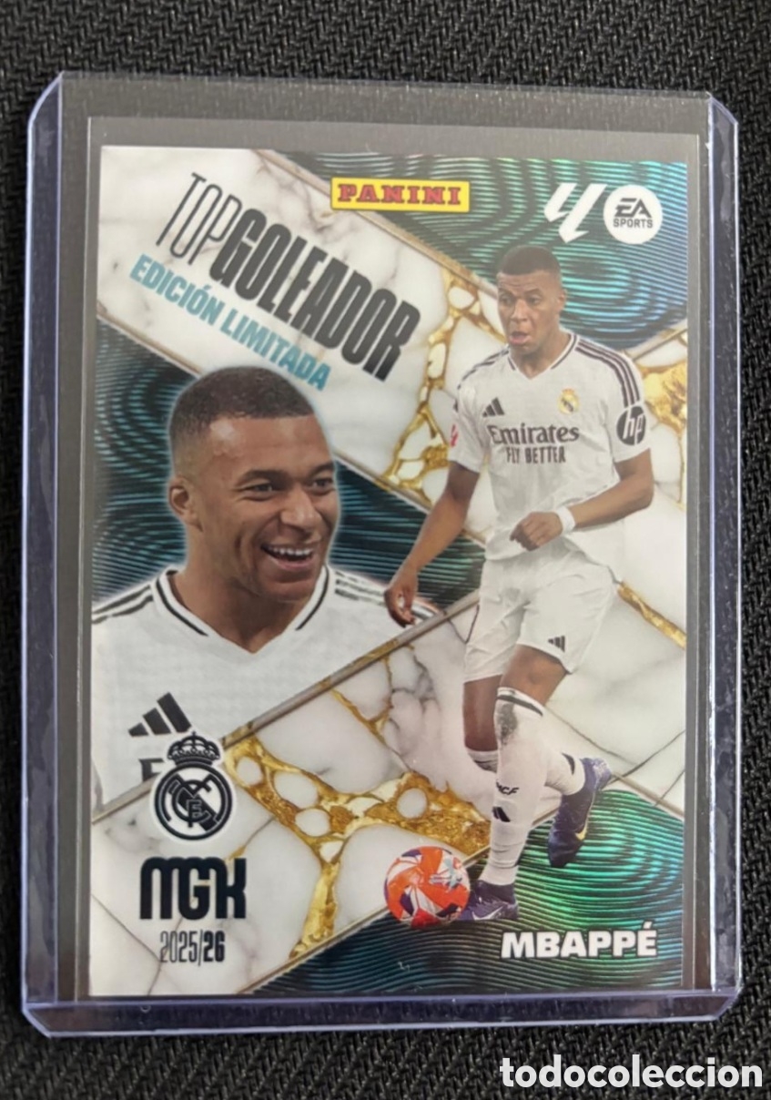 Collectable Antique Stickers: Top Goleador Real Madrid Megacracks 2025 2026 de Kylian Mbapp&eacute; edici&oacute;n limitada