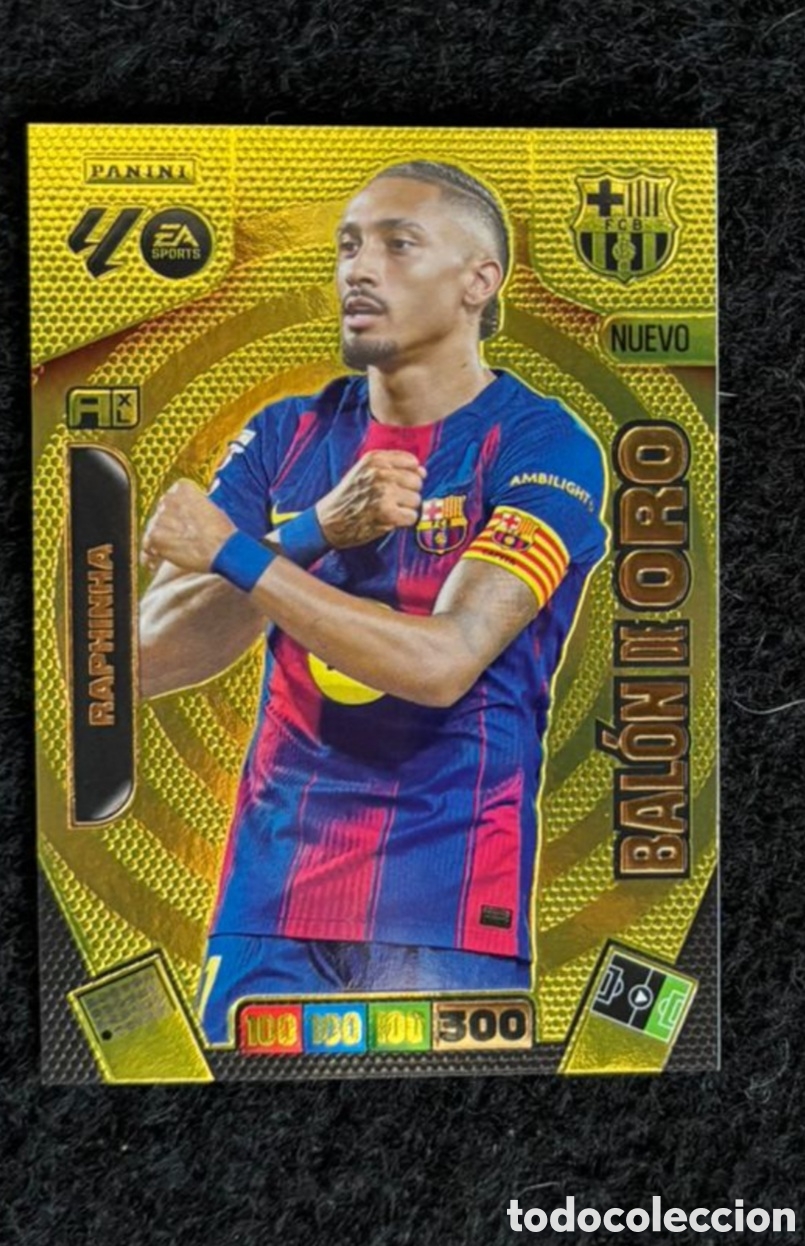 Coleccionismo Cromos antiguos: ADRENALYN XL BALON DE ORO RAPHINHA FC BARCELONA 2025 2026