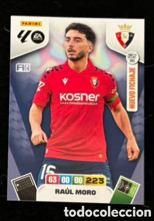 Collectionnisme Cartes &agrave; collectionner anciennes: RAUL MORO 252 OSASUNA CARTA Panini Adrenalyn XL Liga 2025 2026