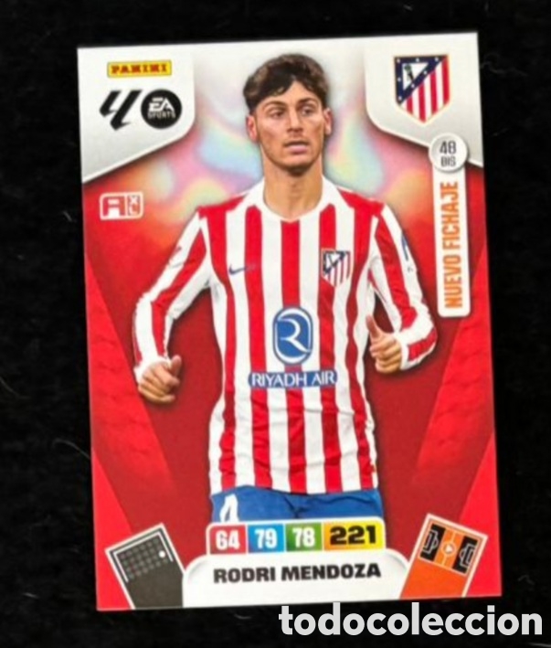 Coleccionismo Cromos antiguos: RODRI MENDOZA 40 ATLETICO MADRID CARTA Panini Adrenalyn XL Liga 2025 2026