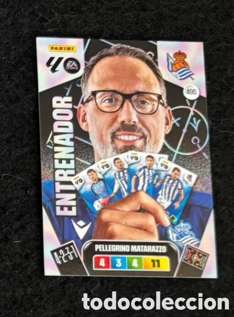 Coleccionismo Cromos antiguos: MATARAZZO ENTRENADOR REAL SOCIEDAD CARTA Panini Adrenalyn XL Liga 2025 2026