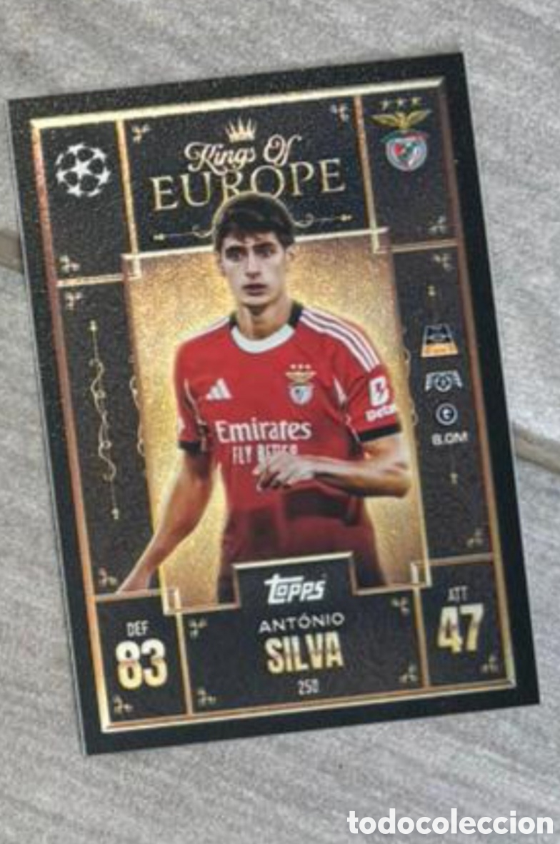 Coleccionismo Cromos antiguos: ANTONIO SILVA BENFICA KINGS OF EUROPE MATCH ATTAX TOPPS