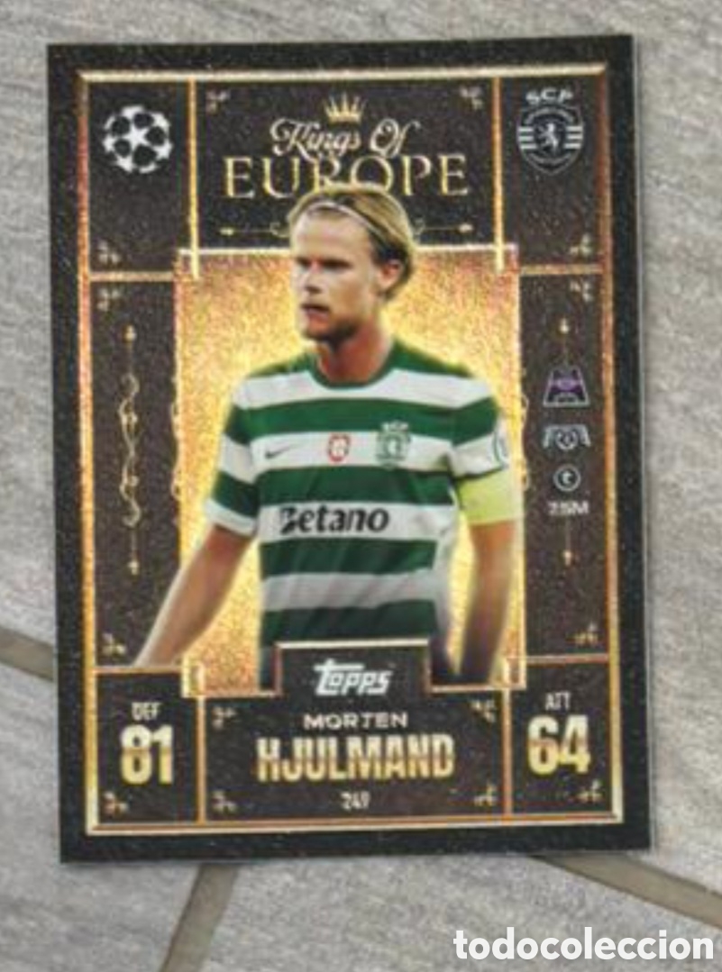 Coleccionismo Cromos antiguos: HJULMAND SPORTING PORTUGAL KINGS OF EUROPE MATCH ATTAX TOPPS