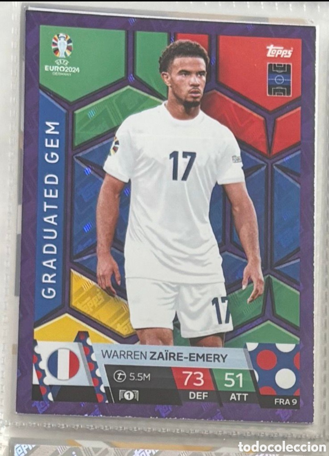 Collezionismo Figurine antiche: GRADUATED GEM ZAIRE EMERY FRANCIA Topps Euro 2024 Match Attax