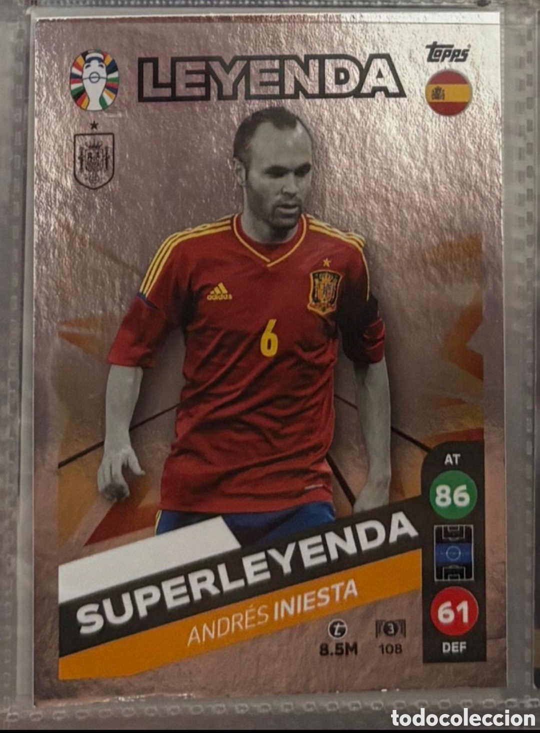 Collezionismo Figurine antiche: ANDRES INIESTA SELECCION ESPA&Ntilde;A SUPERLEYENDA LEYENDA EUROCOPA TOPPS