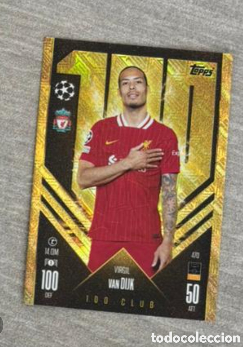 Collezionismo Figurine antiche: VAN DIJK LIVERPOOL Topps 100 club MATCH ATTAX
