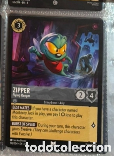 Collectionnisme Cartes &agrave; collectionner anciennes: ZIPPER Carta set LORCANA TCG