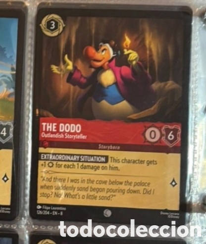 Collectionnisme Cartes &agrave; collectionner anciennes: THE DODO Carta set LORCANA TCG