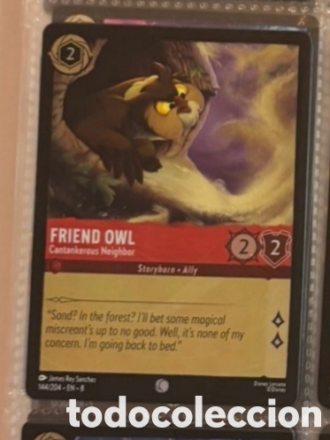 Coleccionismo Cromos antiguos: FRIEND OWL Carta set LORCANA TCG