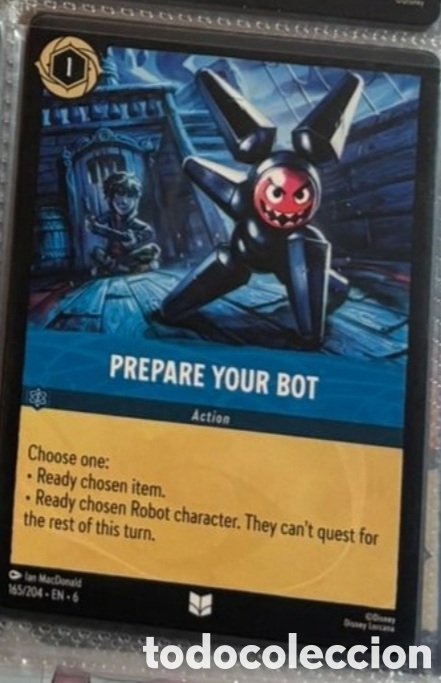 Colecionismo Cromos antigos: PREPARE YOUR BOT Carta set LORCANA TCG