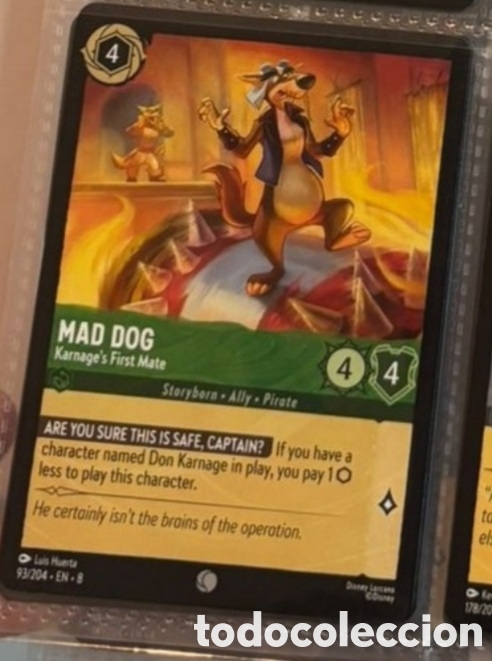 Colecionismo Cromos antigos: MAD DOG Carta set LORCANA TCG