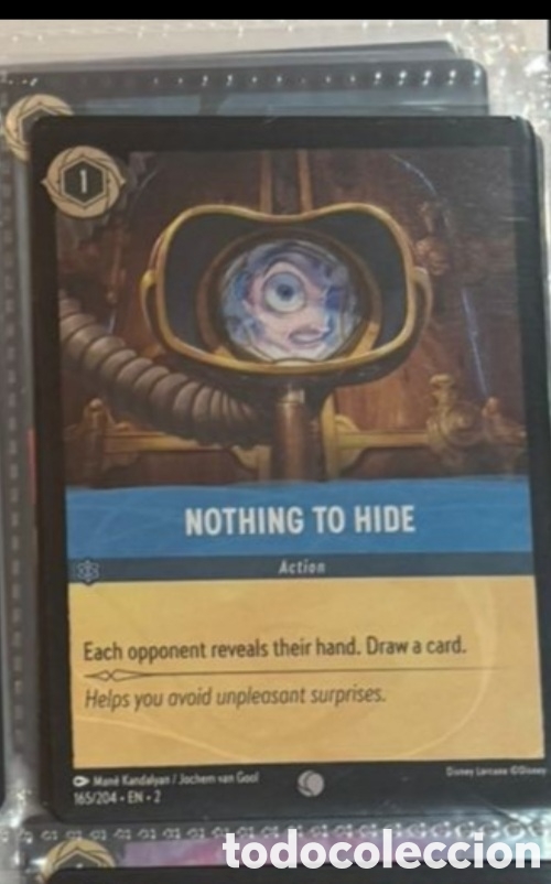 Colecionismo Cromos antigos: NOTHING TO HIDE Carta set LORCANA TCG