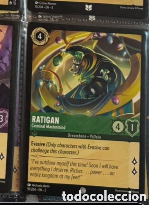 Colecionismo Cromos antigos: RATIGAN Carta set LORCANA TCG