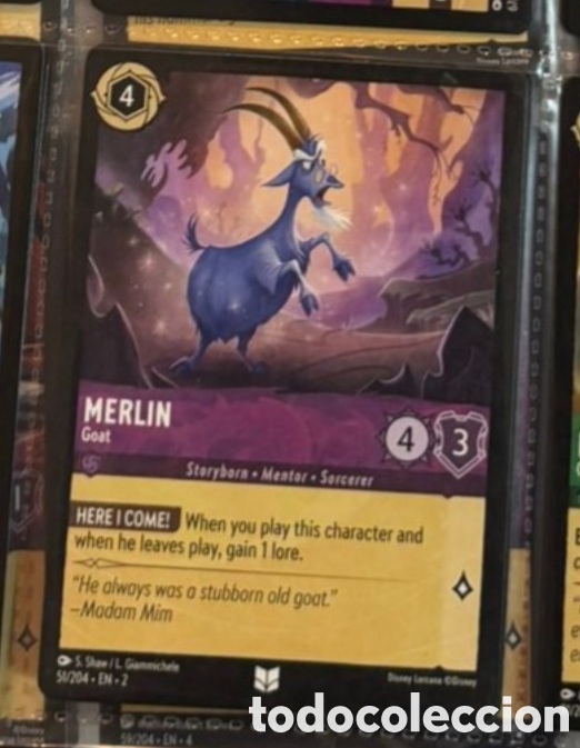 Colecionismo Cromos antigos: MERLIN Carta set LORCANA TCG