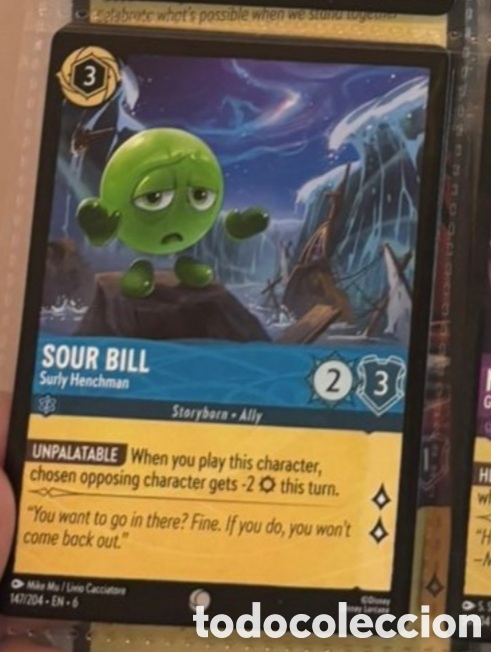 Coleccionismo Cromos antiguos: SOUR BILL Carta set LORCANA TCG