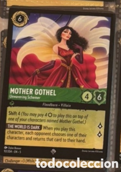 Colecionismo Cromos antigos: MOTHER GOTHEL Carta set LORCANA TCG