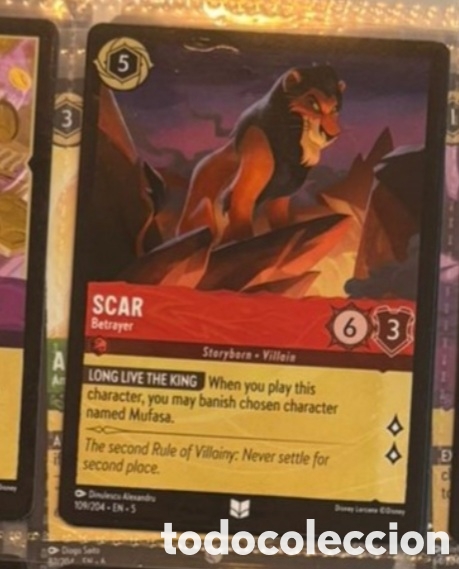 Colecionismo Cromos antigos: SCAR Carta set LORCANA TCG