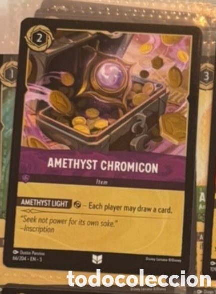Colecionismo Cromos antigos: AMETHYST CHROMICON Carta set LORCANA TCG