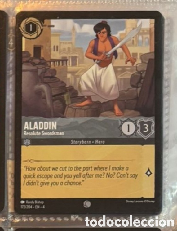 Colecionismo Cromos antigos: ALADDIN Carta set LORCANA TCG