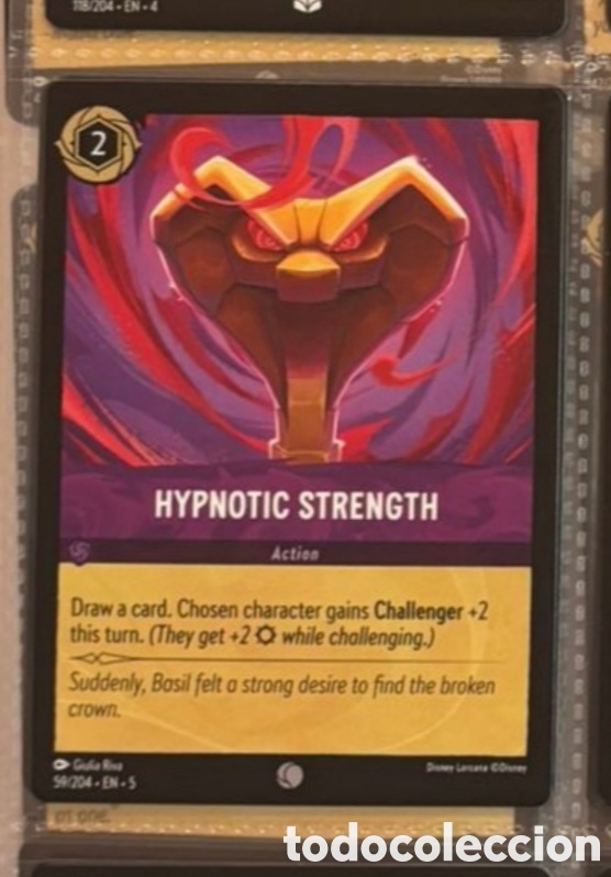 Colecionismo Cromos antigos: HYPNOTIC STRENGHT Carta set LORCANA TCG