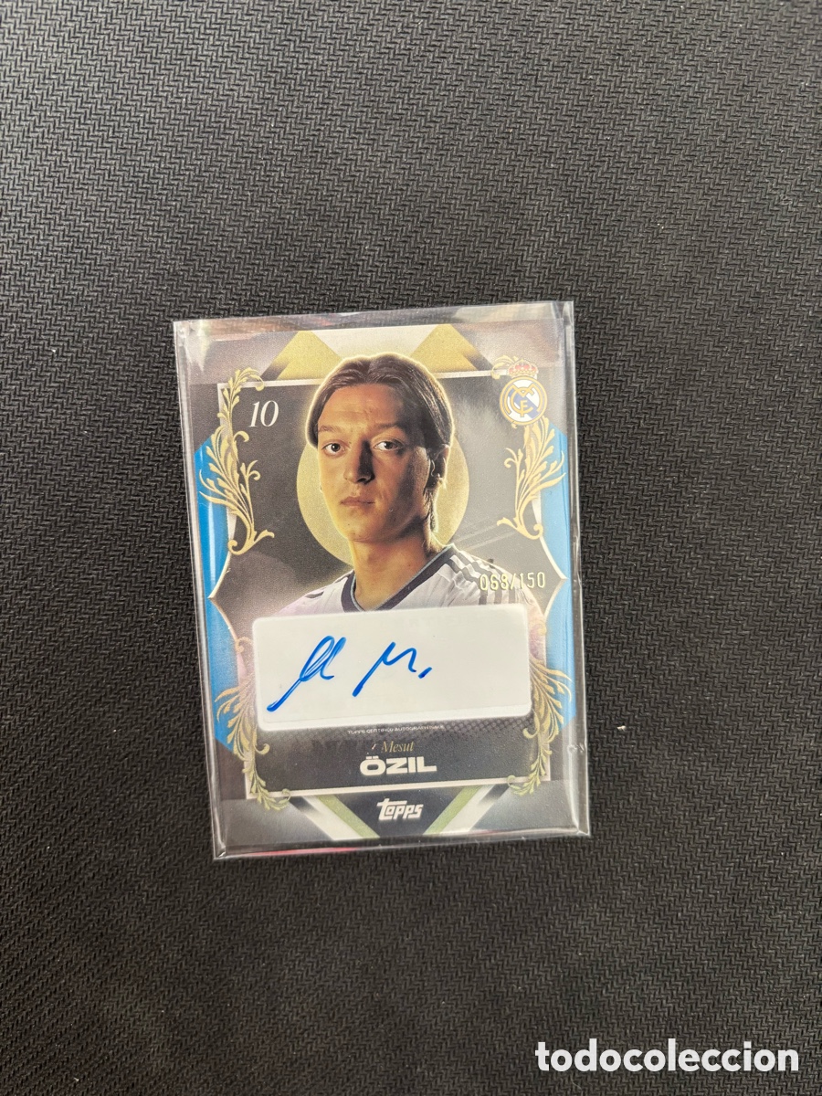 Colecionismo Cromos antigos: CARTA AUT&Oacute;GRAFO ORIGINAL FIRMA MESUT OZIL REAL MADRID TOPPS