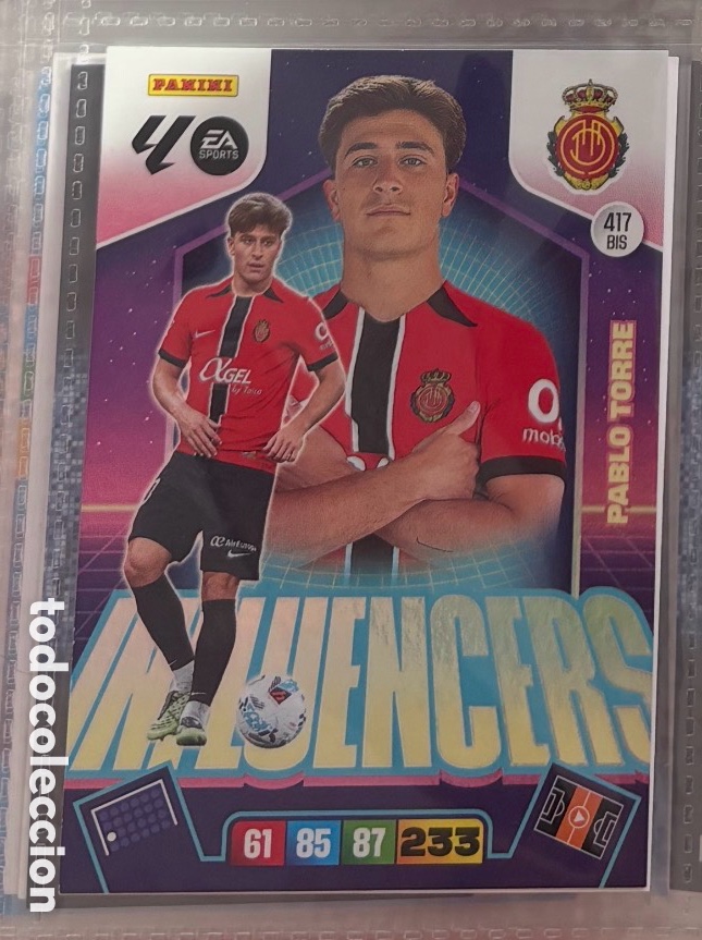 Colecionismo Cromos antigos: PABLO TORRE MALLORCA Adrenalyn XL 25/26 Influencers
