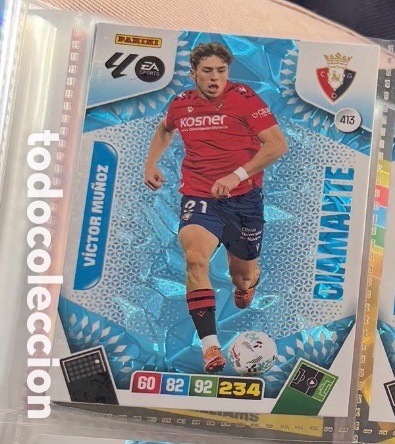 Colecionismo Cromos antigos: V&Iacute;CTOR MU&Ntilde;OZ OSASUNA DIAMANTE Adrenalyn XL 25/26