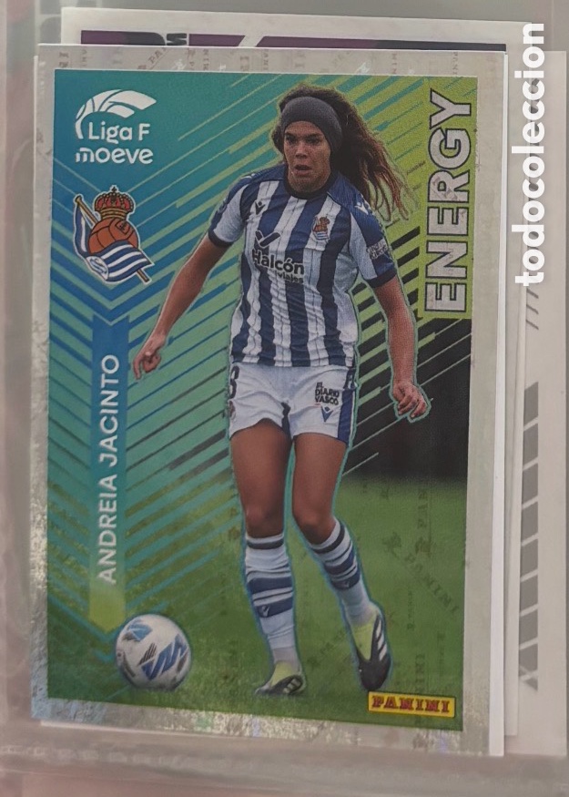 Collectable Antique Stickers: ANDREIA JACINTO REAL SOCIEDAD ENERGY STICKER CROMO LIGA F MOEVE