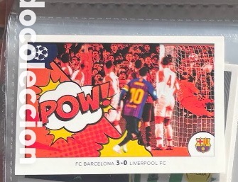 Sammeln alte Sammelbilder: BARCELONA 3-0 LIVERPOOL MESSI STICKER UEFA CHAMPIONS LEAGUE 2024 2025 TOPPS